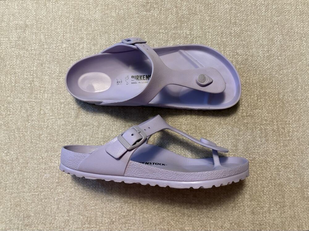 Birkenstock Gizeh EVA Sandals Lavender Purple Thong Flip Flops Womens 7 EU 38
